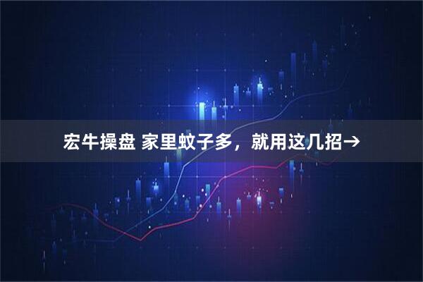 宏牛操盘 家里蚊子多，就用这几招→